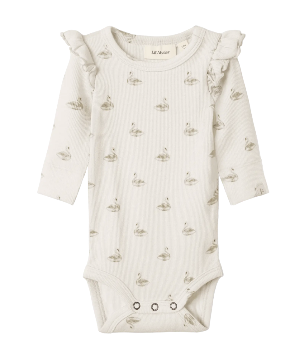 Lil Atelier | Eve LS slim body zwaan
