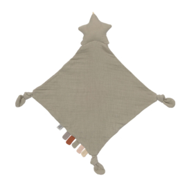 Lässig | Muslin Baby Comforter GOTS Star olive