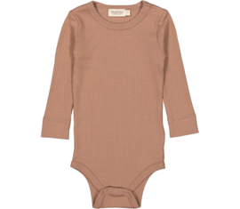 MarMar | romper plain LS  powder taupe