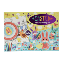 Pasen placemats kleurplaat