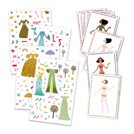 Djeco | aankleed stickers dresses through the seasons