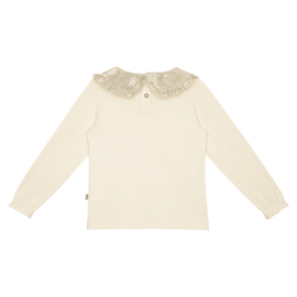 House of Jamie | Collar Tee cream and shimmer gold