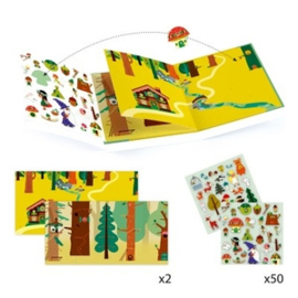 Djeco | sticker story herbruikbare stickers the magical forest