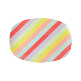 RICE | melamine bordje small streep kleuren