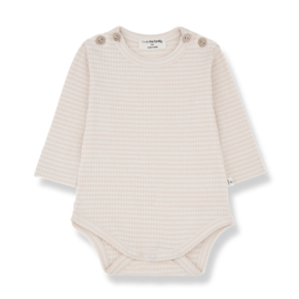 1+ in the family  | romper modal rib stripe nude