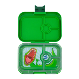 Yumbox | panino broodtrommel 4 - vaks  - Jurassic green Dinosaur tray