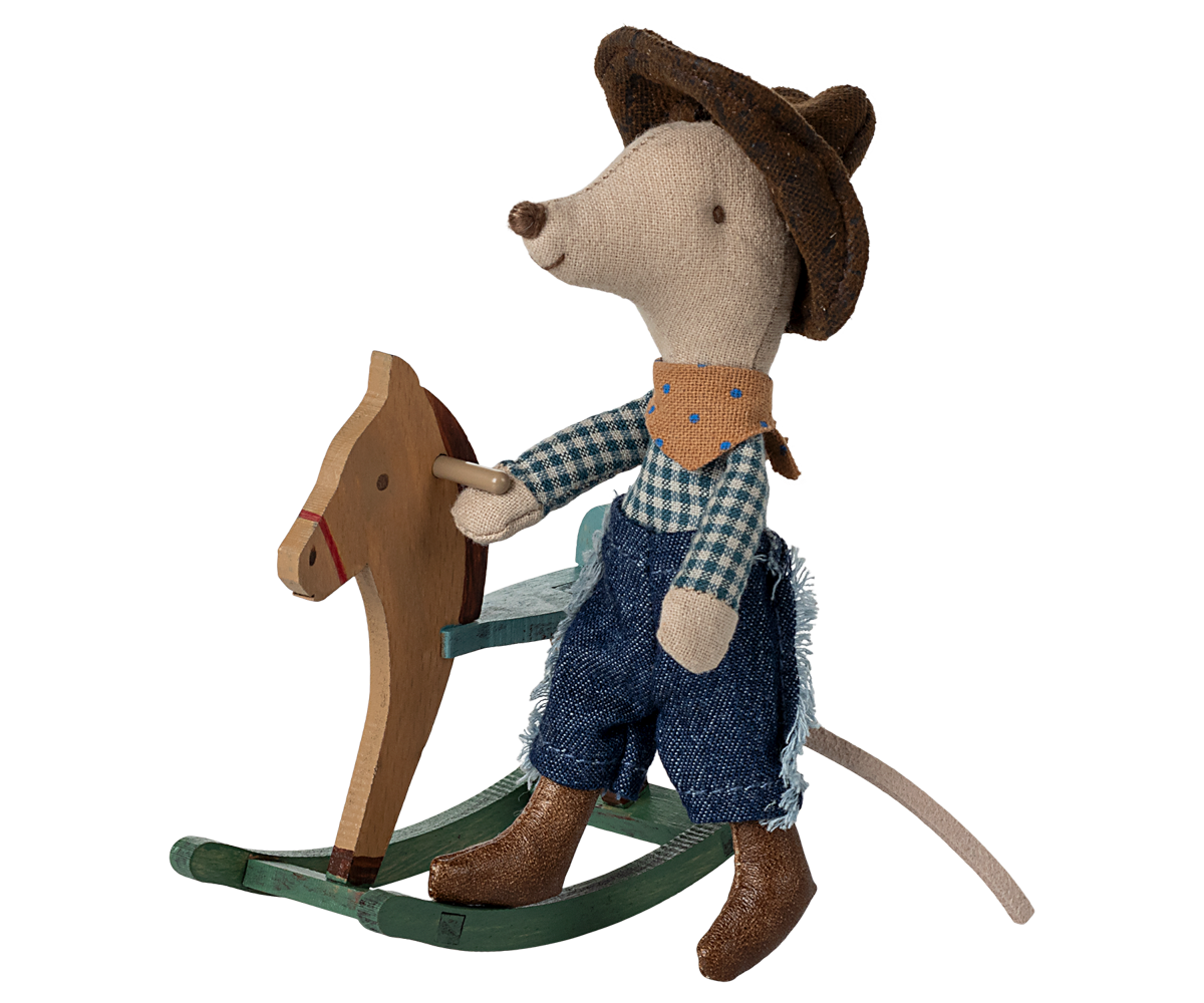 Maileg | cowboy on rocking horse