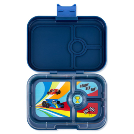 Yumbox | panino broodtrommel 4 - vaks  -  Monte Carla blue - Race cars tray