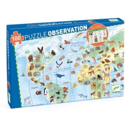 Djeco | puzzel worlds animals + booklet