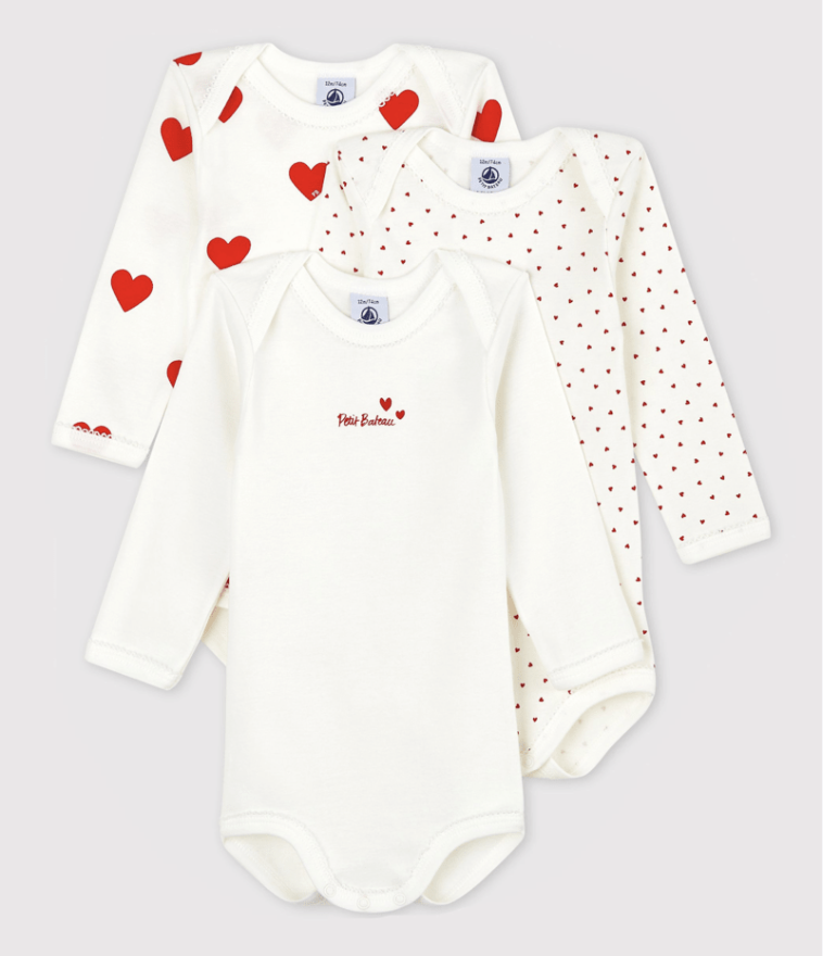 Petit Bateau | 3 BODIES US ML hart