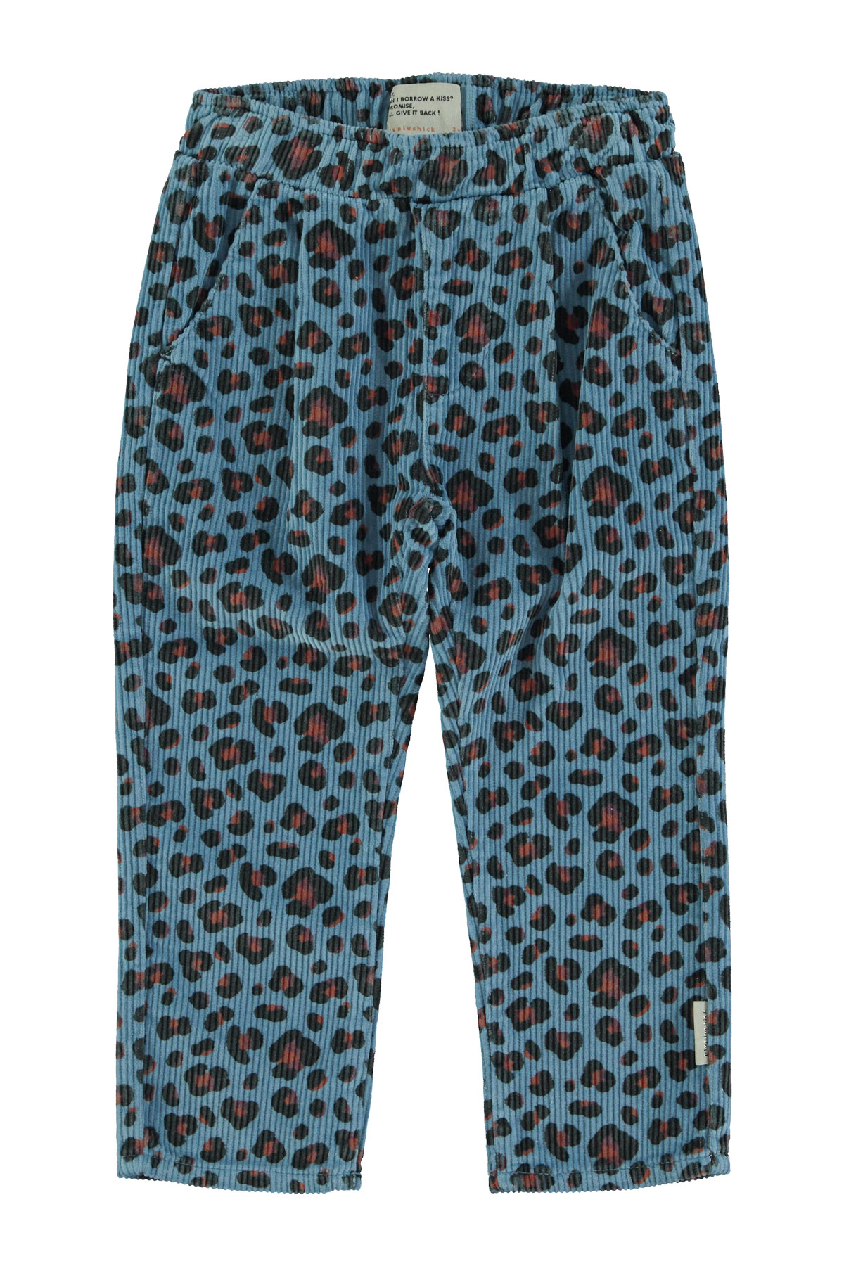 Piupiuchick | Unisex trousers | Blue w/ animal print