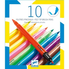 Djeco | 10 felt tip brush pens - pop