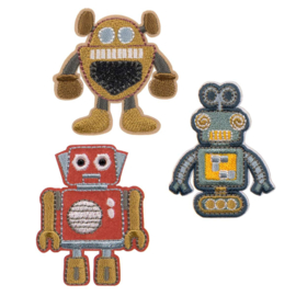 Lässig | textile woven stickers robots