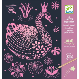 Djeco | Wonderwereld glow in the darm kraskaarten