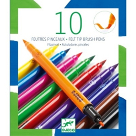 Djeco | 10 felt tip brush pens - classic