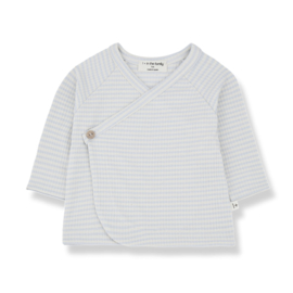 1+ in the family  | overslag modal rib stripe misty blue