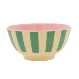 RICE | melamine bakje streep groen/wit