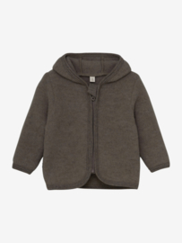Huttelihut | Jacket wool fleece brown melange