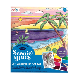 Ooly | Scenic Hues D.I.Y. Watercolor Art Kit – Ocean Paradise