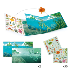 Djeco | sticker story herbruikbare stickers the sea