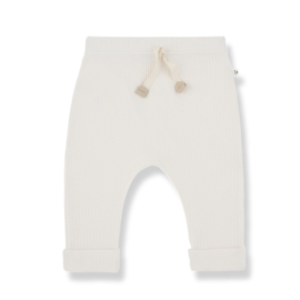 1+ in the family  | modal plain rib broekje ecru