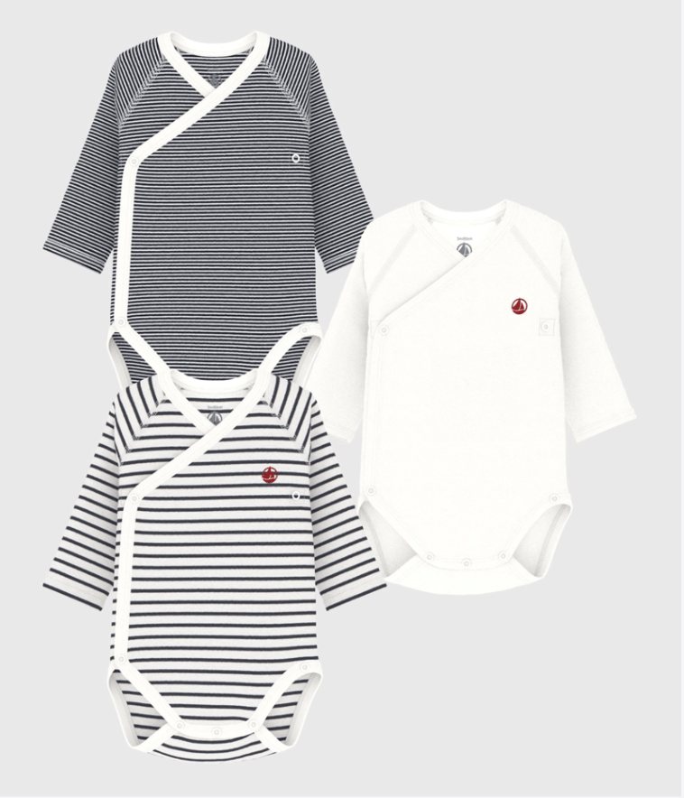 Petit Bateau | 3 BODIES NAISS ML