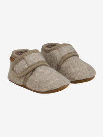 Enfant | baby wool slofjes sand melange