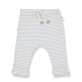 1+ in the family  | modal rib stripe broekje misty blue