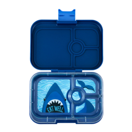 Yumbox | panino broodtrommel 4 - vaks  - Monte carla blue - shark tray