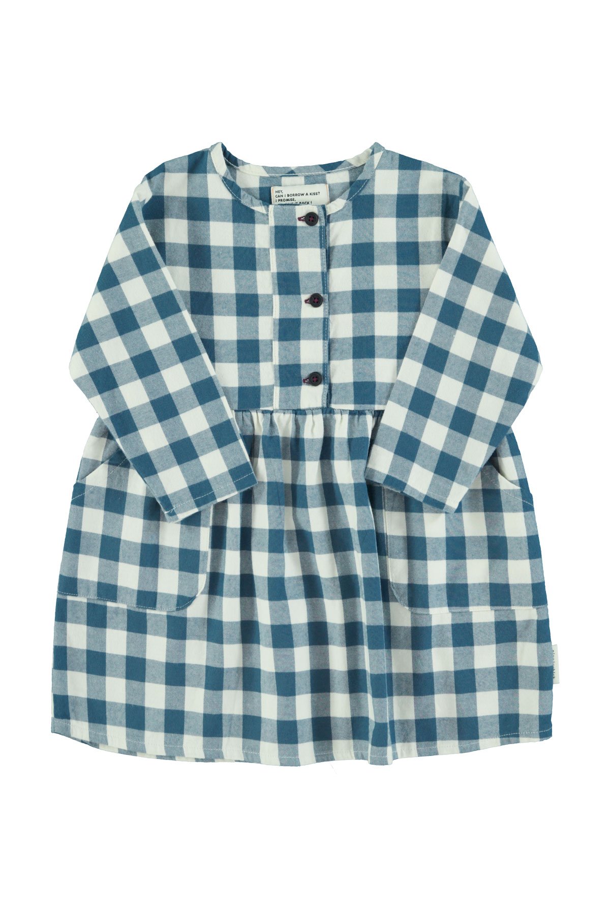 Piupiuchick | Short dress | Blue & white checkered