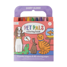 Ooly | carry along coloring book - pet pals