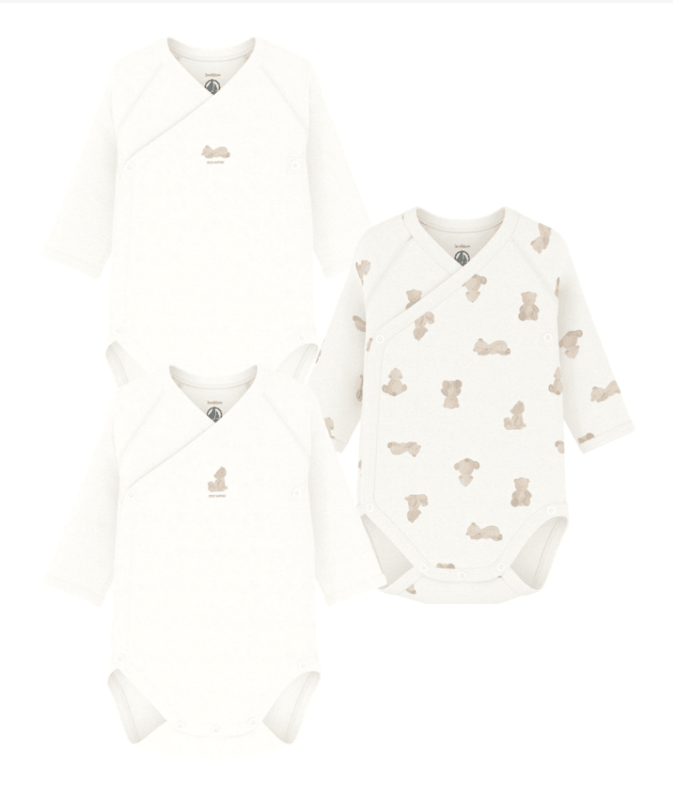 Petit Bateau | 3 BODIES NAISS beertjes