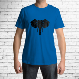 Geometric Elephant - Full - zwart