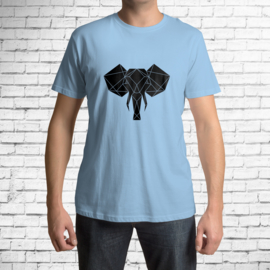 Geometric Elephant - Full - zwart