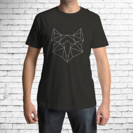 Geometric Fox - Lines - wit