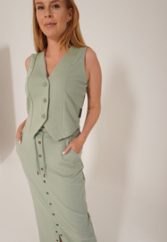 Gilet uni soft green