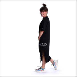 Dress long short sleeve black