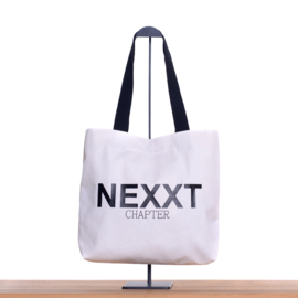 Shopper offwhite met print