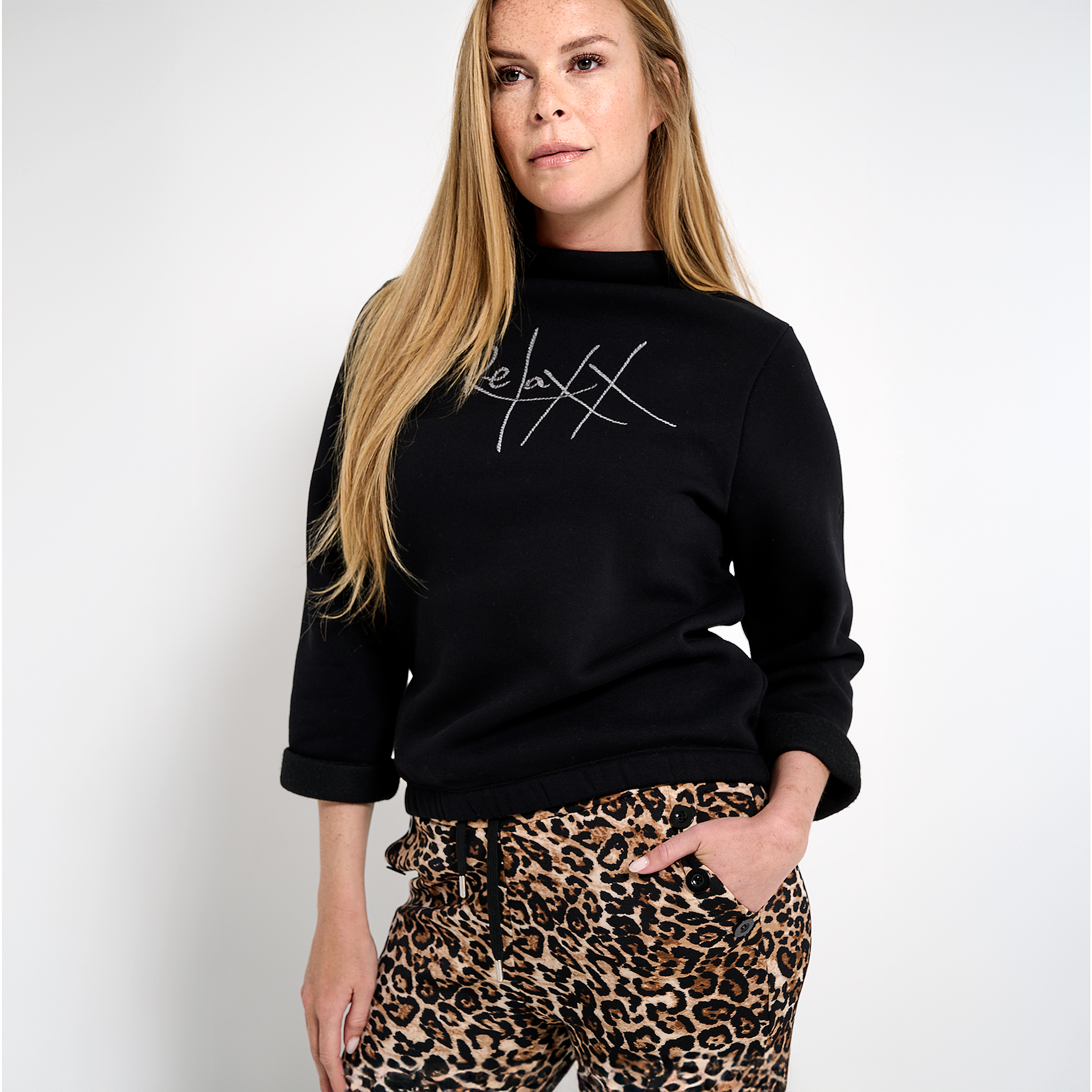 Sweater Black borduur