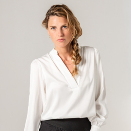 Blouse offwhite satin