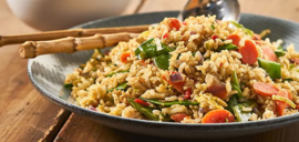 20. Khao Pad (Gebakken rijst, groenten, Kip, Scampi, Varkensvlees, Eend of Rundsvlees )
