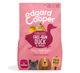 Edgard&Cooper Free-Run Duck Puppy Eend&Kip&Banaan - Hondenvoer - 2.5kg Graanvrij