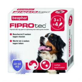 Beaphar hond Fiprotec 40-60 kg 4 pipetten