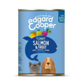 Edgard&Cooper Blik Salmon Trout Adult - Hondenvoer - Zalm Forel Appel 400 g Graanvrij