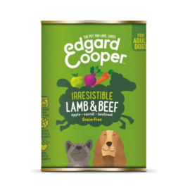 Edgard&Cooper Blik Lamb Beef Adult - Hondenvoer - Lam Rund Appel 400 g Graanvrij