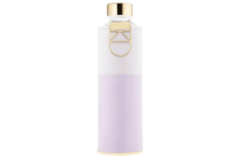 EQUA - drinkfles van glas met imitatieleer - Lila