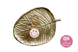 Sleutelhanger Smiley - roze