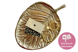 Sleutelhanger hartje - Leopard