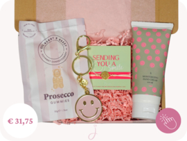 Brievenbus cadeau Prosecco Smiley - Cadeau voor een vriendin