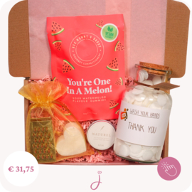 Dag van de Secretaresse cadeau Thank you melon times - Cadeaubox